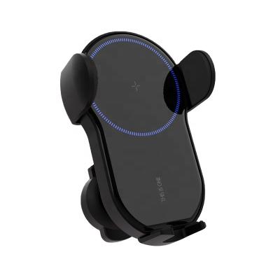 China Fast Charging+Auto Charger OEM Grip Suction Cup Phone Holder Car Acceptable Qi Wireless Charger Mount for sale