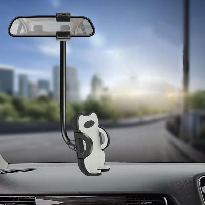 China New Design Adjustable 360 ​​Rotate Phone Holder Car Rearview Mirror GPS Holder and Phone Mount for sale