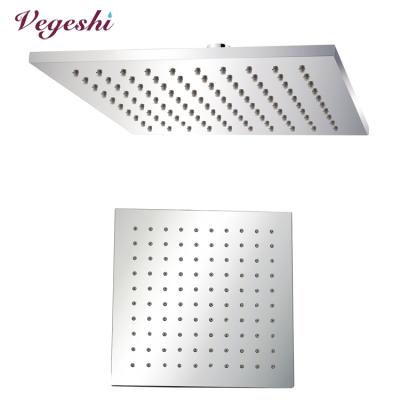 China 8 Inch Brass Square Shower Head Bath High Pressure Vegeshi No-Drill Showerhead for sale