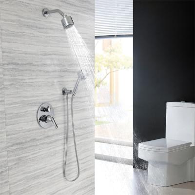 China Hidden In-Wall Shower Set Concealed Mixing Multifunction Box Valve ABS Hand Mixing Shower for sale