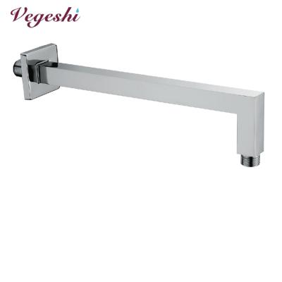 China Without Diverter Vegeshi Chrome Wall Mounted Square Brass Shower Arm for sale