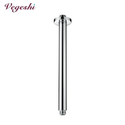 China Without Switch Vegeshi Round Brass Ceiling Mount Rainfall Shower Arm for sale