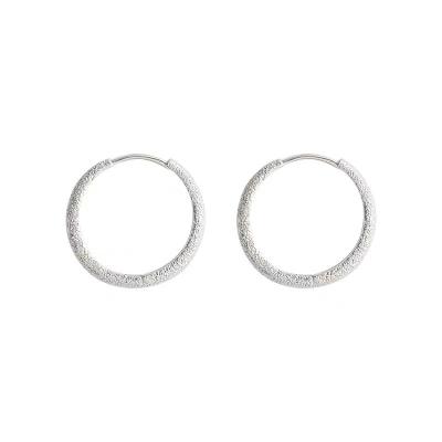 China BNX CLASSIC Jewelry 925 Sterling Silver Sparkling Round Hoop Earrings For Women Simple Geometric Creative Earrings Party Jewelry for sale