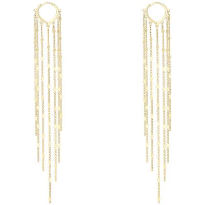 China FASHIONABLE Chinese style luxury gold gold tassels long for women's earrings for gifts for sale