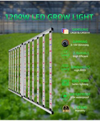 China Foldable 1200W LED Grow Light UV IR Energy Efficient For Indoor Gardening Compact LED Grow Light for sale