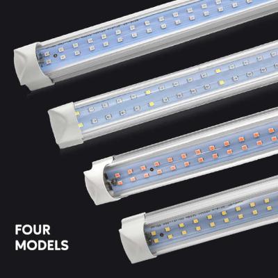 China IP65 18W 30W 36W T8 LED Grow Tube Light SMD2835 Blue and Red Custom Spectrum Light LED Commercial Grow Light Ppe 2.1μmol/J for sale