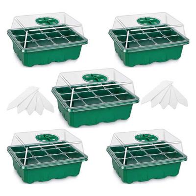 China Wholesale Plastic Cell Plant Seed Trays Propagatorkit Germination Tray Seedling Starter Nursery Tray With Lid for sale