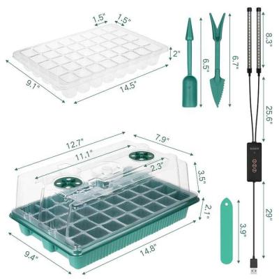 China Plastic Plant Germination Trays With Lid / Drainage Holes For Successful Seed Germination for sale