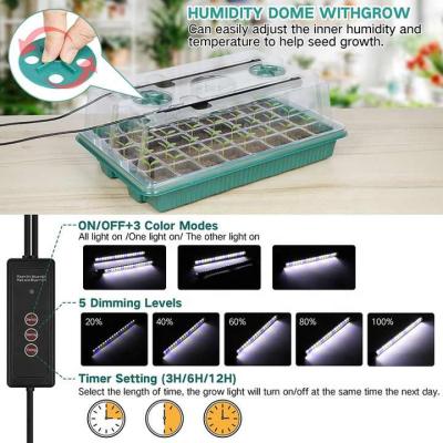 China Rectangular Nursery Plant Container Built-in Drainage Holes Best Seed Germination Trays for sale