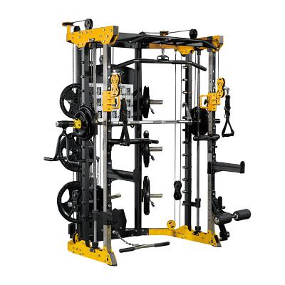 China 2021 Smith Machine Power Rack Cable Crossover Multiplayer Multiplayer Squat Rack Multifunctional Trainer with Weight Stack for sale