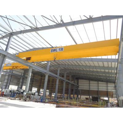 China 32/5T Electric Bridge Crane Trolley Double Beam Griders Overhead Crane for sale