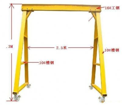 China Single Girders Gantry Hoist Crane For Small Room And Sale for sale