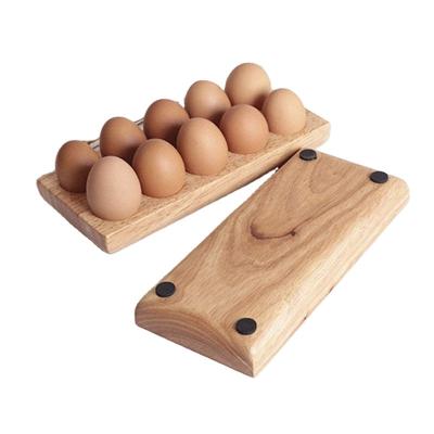 China Sustainable Wooden Rustic Wooden Egg Rack For Wooden Egg Tray for sale