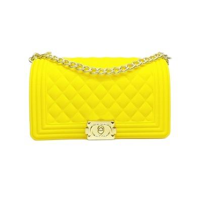 China PU Grid Single Shoulder Jelly Bag Rhombus Oblique Across Women's Chain Bag Manufacturers Wholesale for sale