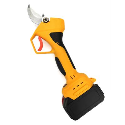 China Hot Sales 40mm Anti-skid Handle Cordless 21V Garden Tool Shears Orchard Battery Operated Tree Pruner Electric Shear for sale