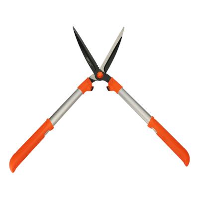 China Aluminum Handle 0range Anti-skid Handle Hedge Shears Gardening Pruner Long Reach Tree Pruning Scissors Garden Hedge Shear for sale