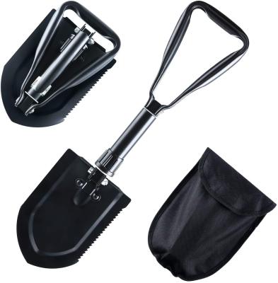 China Mini Folding Camping Military Survival Military Multifunctional Portable High Carbon Steel Car Shovel Garden Outdoor Shovels for sale