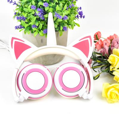 China Cat Ear Safe Volume Limited 85dB 94dB Wired Headphones for Kids Boys Girls Foldable Headset School Online Travel for sale