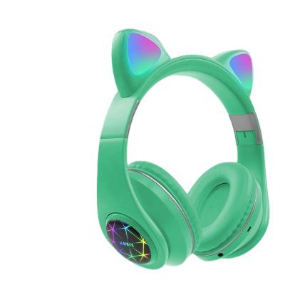 China Headband Cat Ear Led Glowing Earphone For Kids Birthday Gift Wireless Earphone M1 Style Cute Kids Headsets for sale