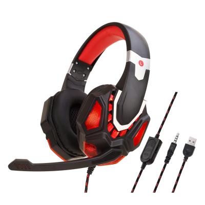 China New Private Mold Headband Design Stereo LED High Performance Lighting Gaming Cable Headset With Microphone For PS4/PC For xBox for sale