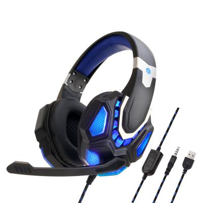 China Headband Design LED Professional Gaming Earphone Wired Gaming Cool Creative Flashing Headset with MIC for PS4/PC for xBox for sale