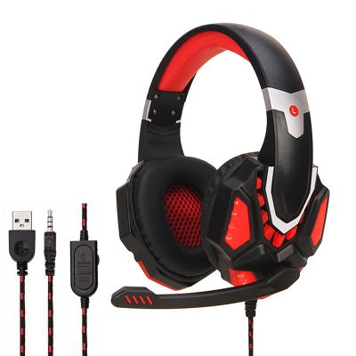 China Fashion Headband Design Private Mold LED Lighting Gaming Headset PC Cable Earphone with Microphone for PS4/PC/laptop for xBox for sale