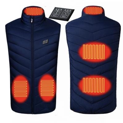 China Waterproof In Usb Running Smart Heated Rechargeable 5v Lightweight Vest Men Soft Body Heater Plus Size 5 Heating Zones Heated Vest for sale