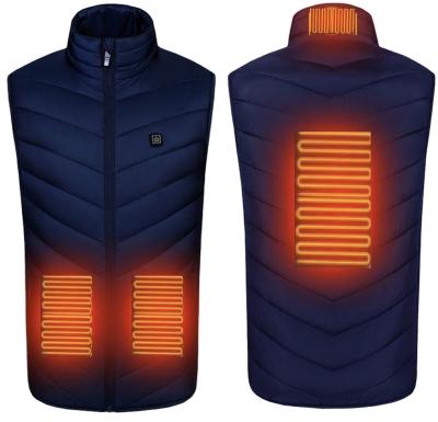 China Waterproof In Usb Running Smart Heated 5v Rechargeable Light Weight Men Soft Body Warmer Plus Size2 4 5 8 9 11 Heating Zones Heated Vest for sale