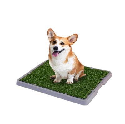 China Portable Weather Proof Durable Durable Pee Turf Grass Bathroom Relief System Pot Puppy Dog Synthetic Grass Burglary for sale