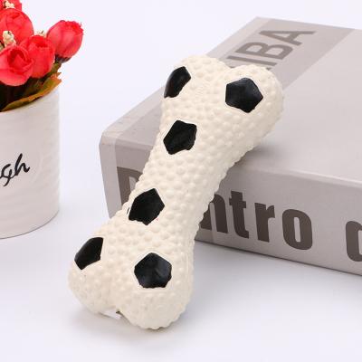 China Sustainable dog toys pet supplies pet latex toys bone to train football and basketball style dog squeak toys for sale