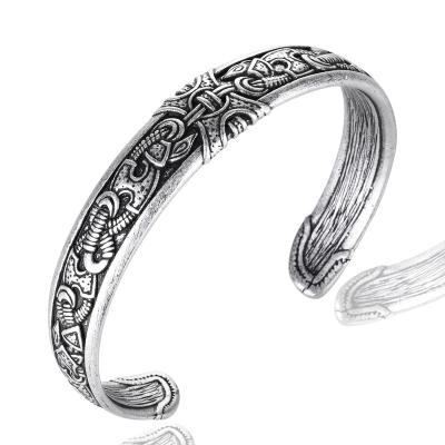 China LANGHONG CLASSIC Men's Cuff Viking Dragon Bracelet For Men and Women's Talisman Jewelry for sale