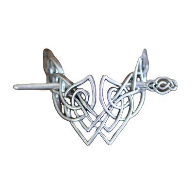 China ALLOY Langhong Knot Geometric Hairpin For Women Viking Hair Clip Cosplay Jewelry for sale