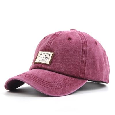 China XUAN YANG Hot Sale Retro Cotton COMMON washed new baseball cap letter patch hat All-match sunshade hat for sale