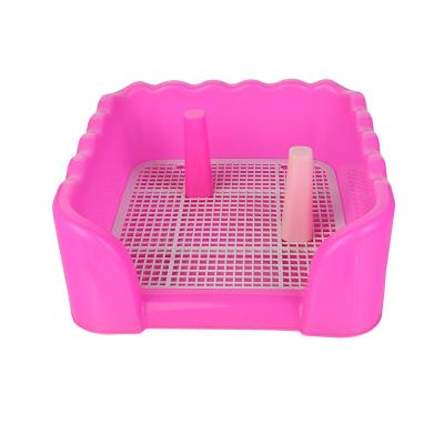 China Large Pet Toilet Sustainable Training Pad Plastic Corner Garbage Pan Litter Box for sale