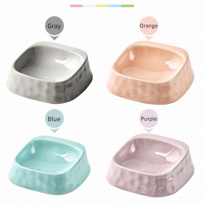 China Sustainable Wholesale Ceramic Pet Food Bowl Square Feeder Easy Clean Dog Cat Bowls Water for sale