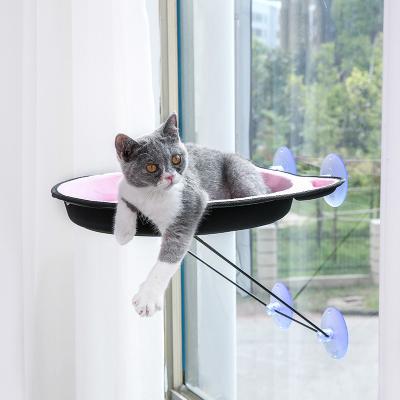 China Amazon 2021 Viable Hot Sale Cat Sucker Windowsill Nest Pet Cushions Circular Sucker Hammock for sale