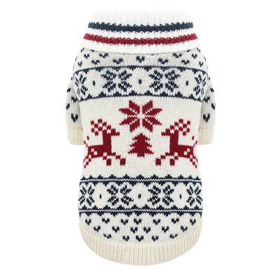 China Amazon Success Autumn Pet Cat Dog Clothes 2021 Sustainable Christmas Gifts Warm Knitted Sweater Pet Clothing Accessories for sale