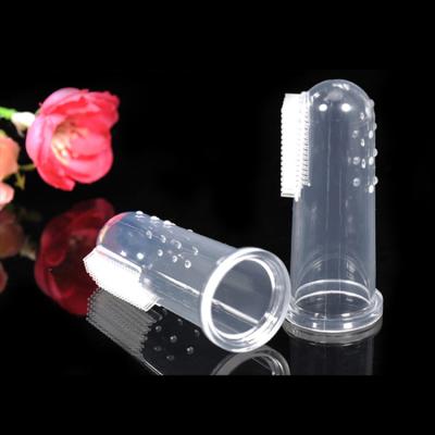 China Stocked Cleaning Silicone Finger Set Dog Toothbrush for sale