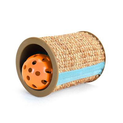 China Cat Scratching Interactive Toy Stocked With Ball Sisal Cat Scratcher Toy for sale