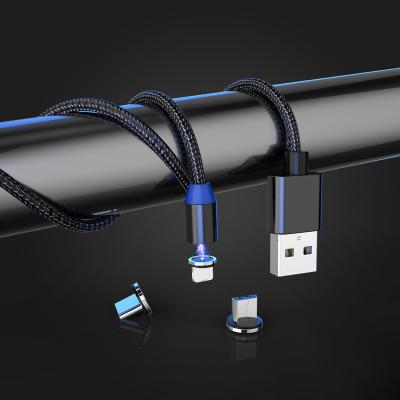 China Video Game Player Type-C Magnetic Fast Charging Mobile Phone Micro USB Data Cable Cable 3 in 1 for Phone 2.4A USB 2.0 Connector, Micro for sale