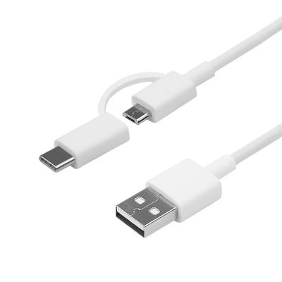 China MP3/MP4 player usb c cable 3A 2 in 1 type C micro cable USB fast charging data cable for phone for sale