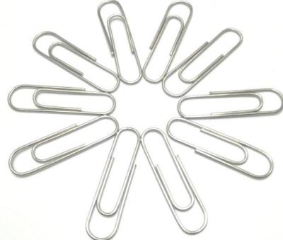 China 100 PCS/Box Silver Zinc Finish Round Shaped 25mm Metal Paper Clips for sale