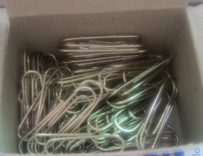 China Fatory Hot Sale 100 PCS/Box Zinc Finish 33mm Round Metal Paper Clips for sale