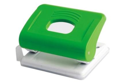 China Green Color 5.5mm Hole 2 Holes Paper Punch for 15 Sheets Capacity for sale