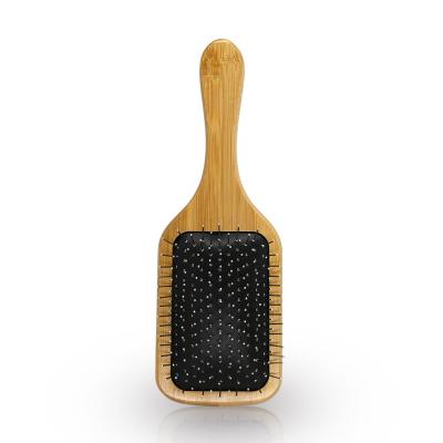 China Natural Bamboo Airbag Brush Health Care Massage Bamboo Wooden Hair Comb With Steel Tooth for sale