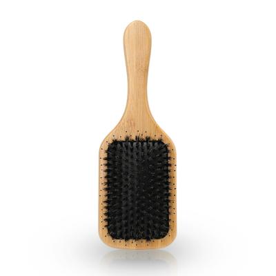 China Airbag Wooden Nylon With Boar Bristle Paddle Hair Brush Manufacturers Logo Curly Hair Brush for sale