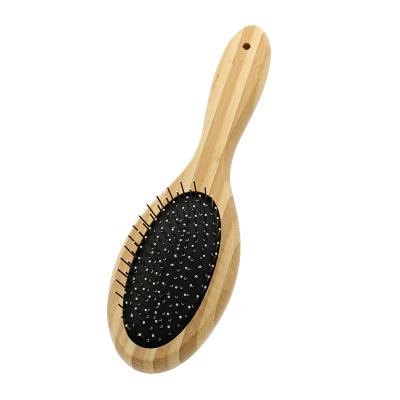 China Small Handle Airbag Natural Wood Comb Black Steel Hair Care Brush and Beauty SPA Tooth Hotel for sale