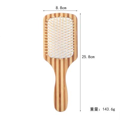 China Eco-friendly Splicing Bamboo Wood Hair Brush Airbag Paddle Hair Comb Household Scalp Massager for sale