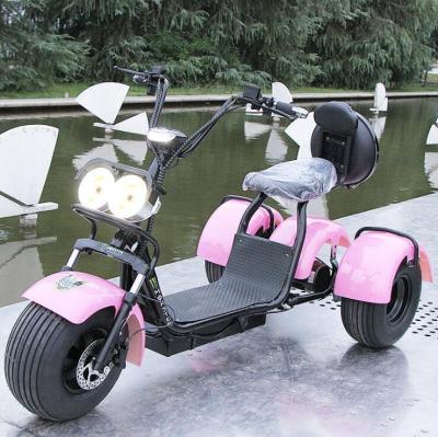 China 2018 promotional citycoco scooter bike 1500w fat electric tricycle EEC APPROVED removable battery tire ES8004VII for sale