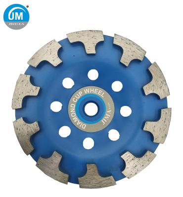 China Diamond Cup Wheel T Segment Cyclone Diamond Grinding Cup Wheel 125mm*22.23 for sale